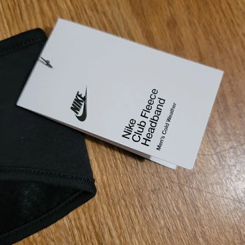 Nike Tech Fleece Reversible Headband Black White Sportswear NSW Logo Elastic OS